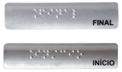 Placa em Braille para Corrimão